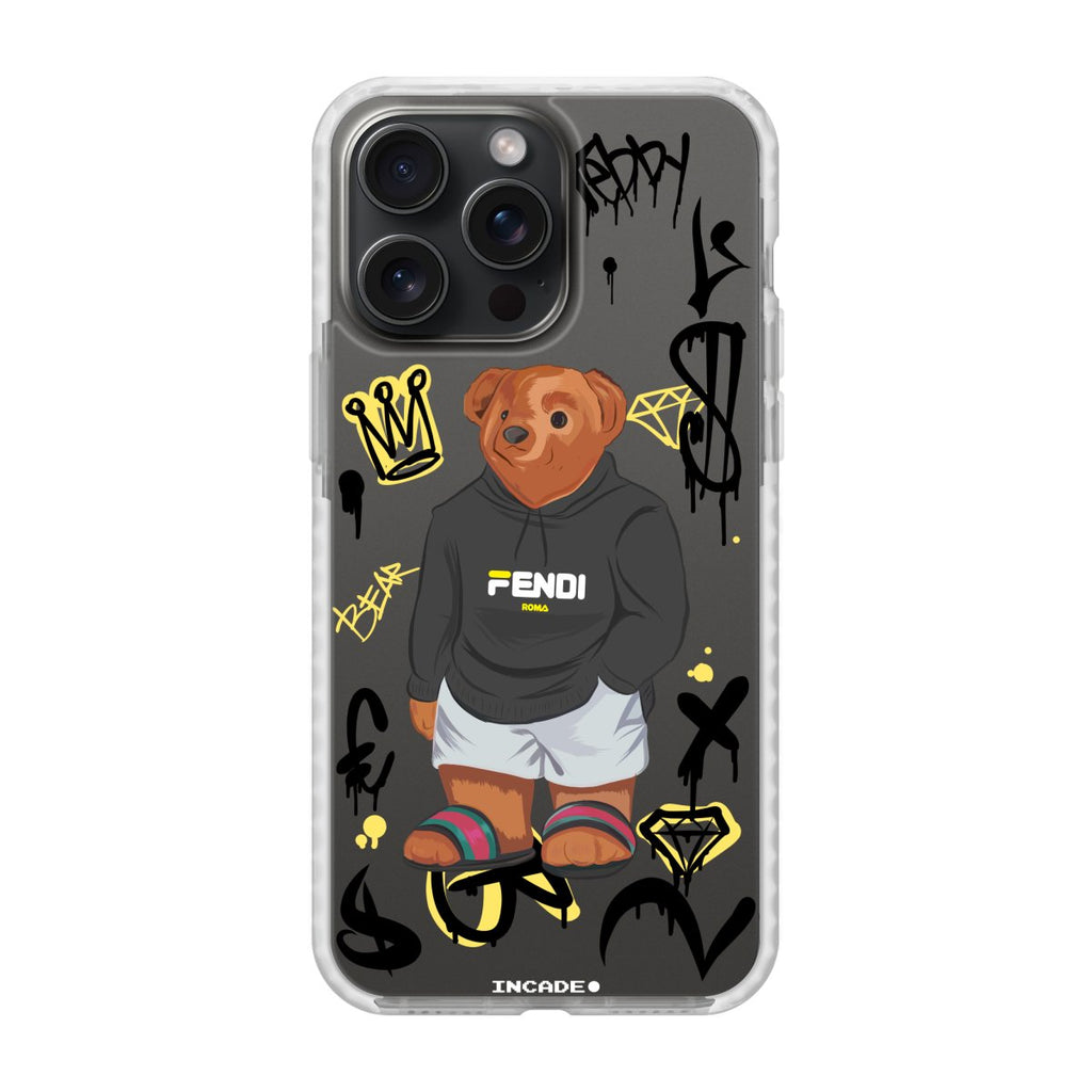Чохол для iPhone 15 Pro з малюнком teddy bear, преміальні матеріали, захист камери й екрану.